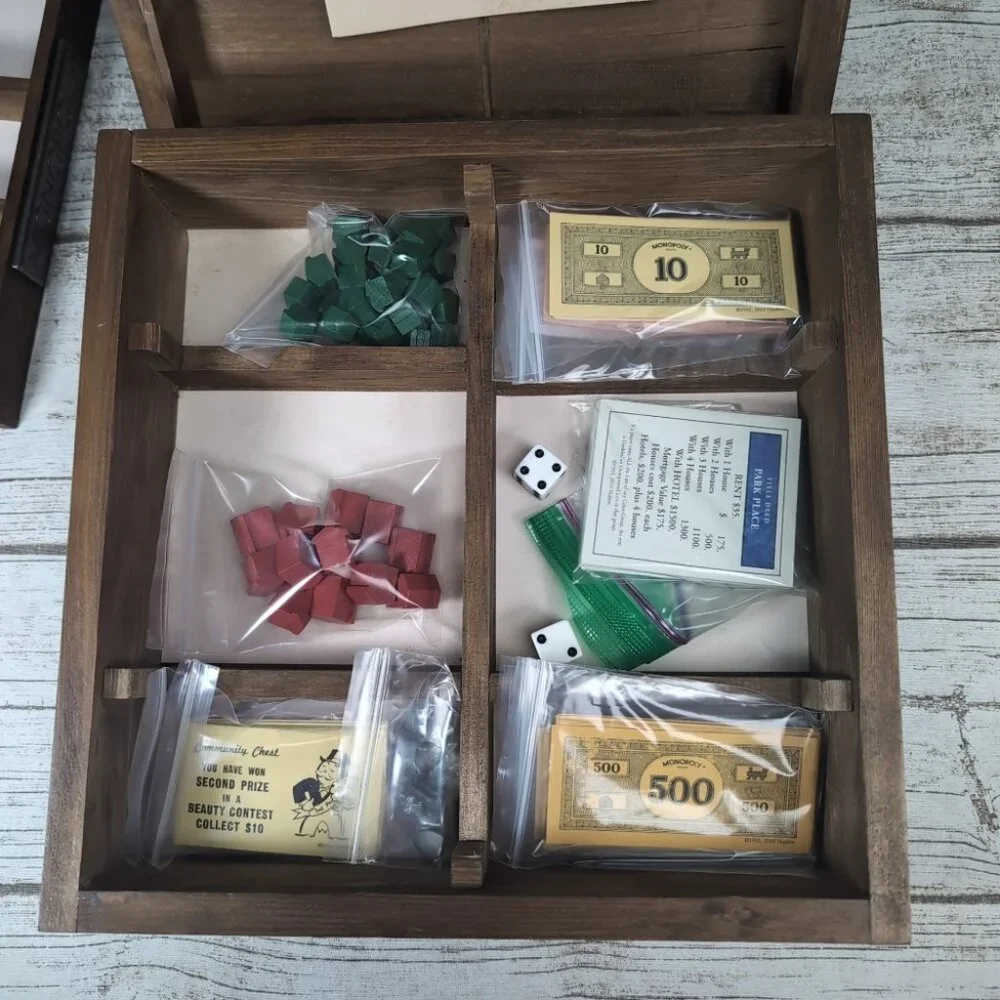 Monopoly Vintage Edition from Restoration Hardware Wooden Game Board RARE
